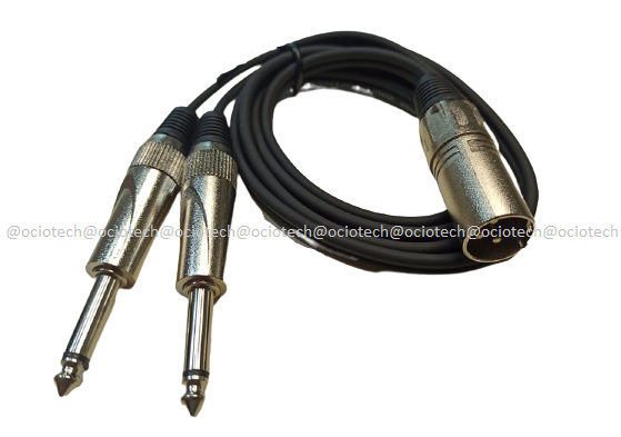 Cable pro XLR macho a plug x 2