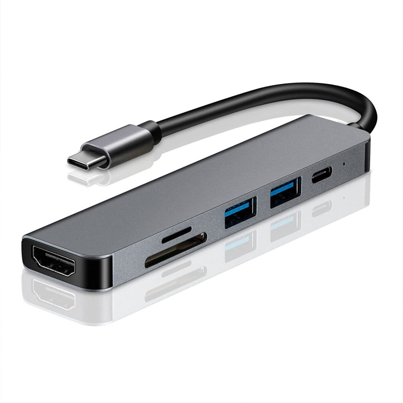 Hub USB-C 6 En 1 Con Puerto HDMI
