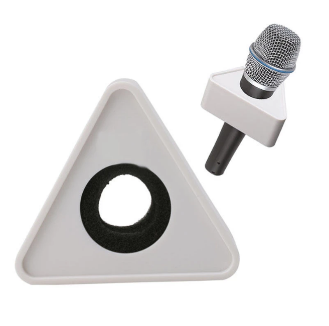 Triángulo para micrófono