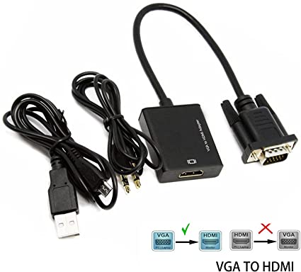 Adaptador VGA a HDMI con audio
