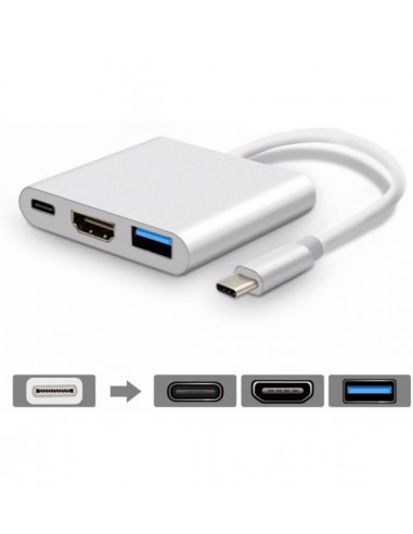 USB C a USB 3.1, HDMI 4k y USB C